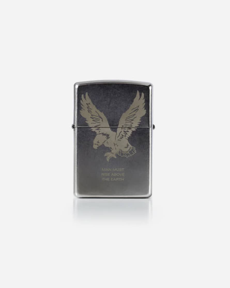 Maharishi Eagle Engraved Zippo Lighter - Chrome