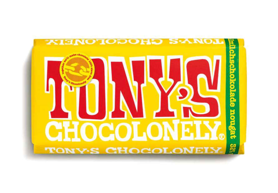 Tony's Chocolonely Whole Milk Chocolate Nougat 32% 180gr