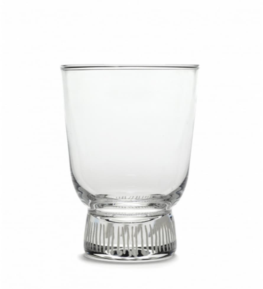 Serax Glass stripes Silver 25cl, Feast by Ottolenghi