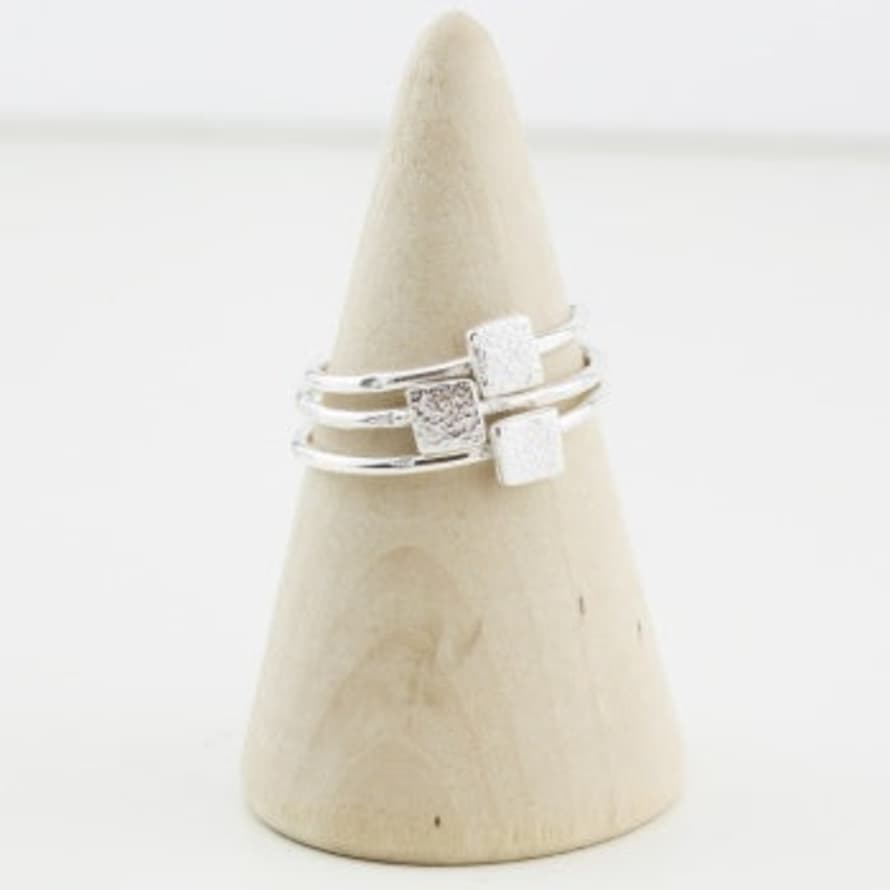 Lucy Kemp Handmade Sterling Silver Mini Square Ring