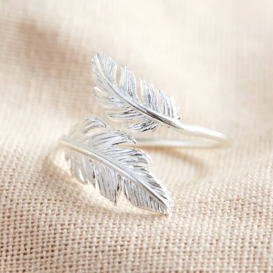 Lisa Angel Silver Double Feather Ring