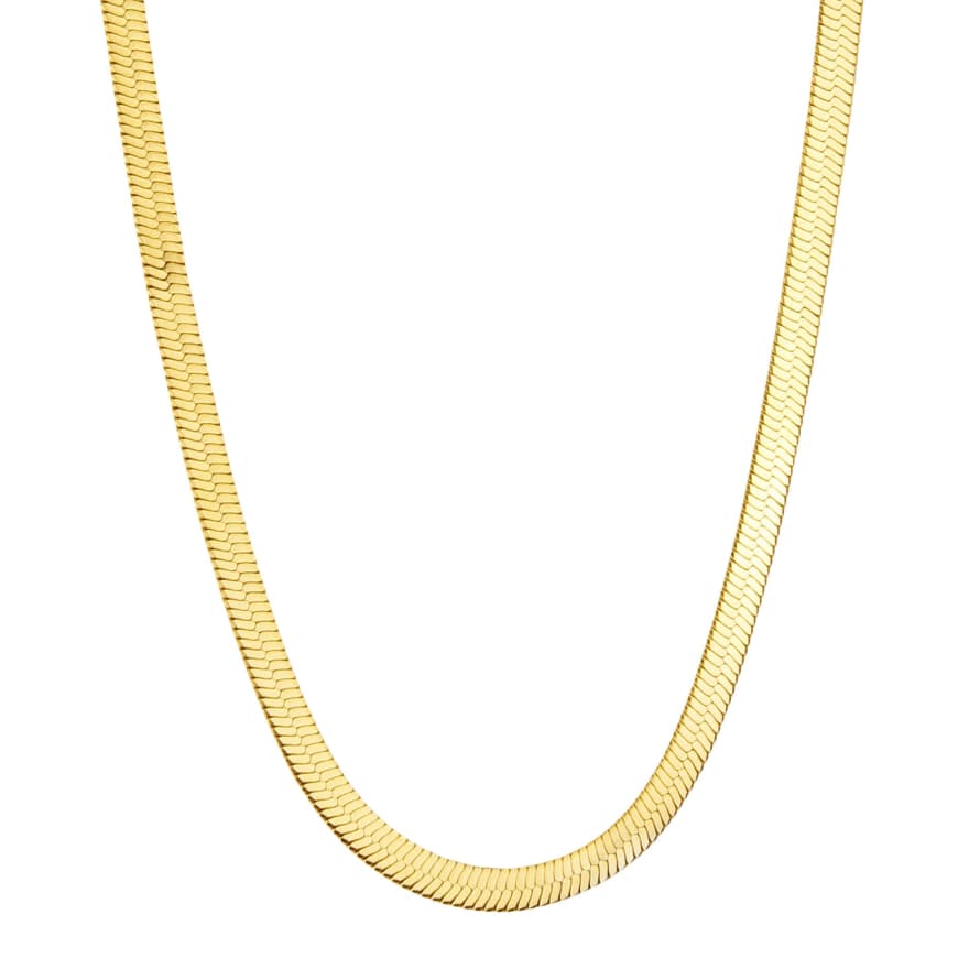 Dansk Smykkekunst Flora Waterproof 4mm Snake Necklace - Gold Plating 