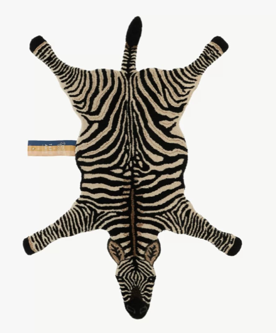 Doing Goods Tapis Amis - Stripey Zebra Rug Large -  Großer Wollteppich