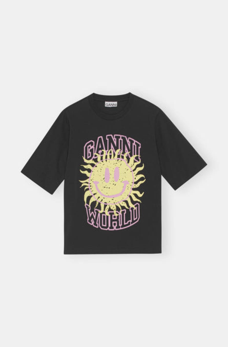 Ganni Smiley T-shirt - Phantom