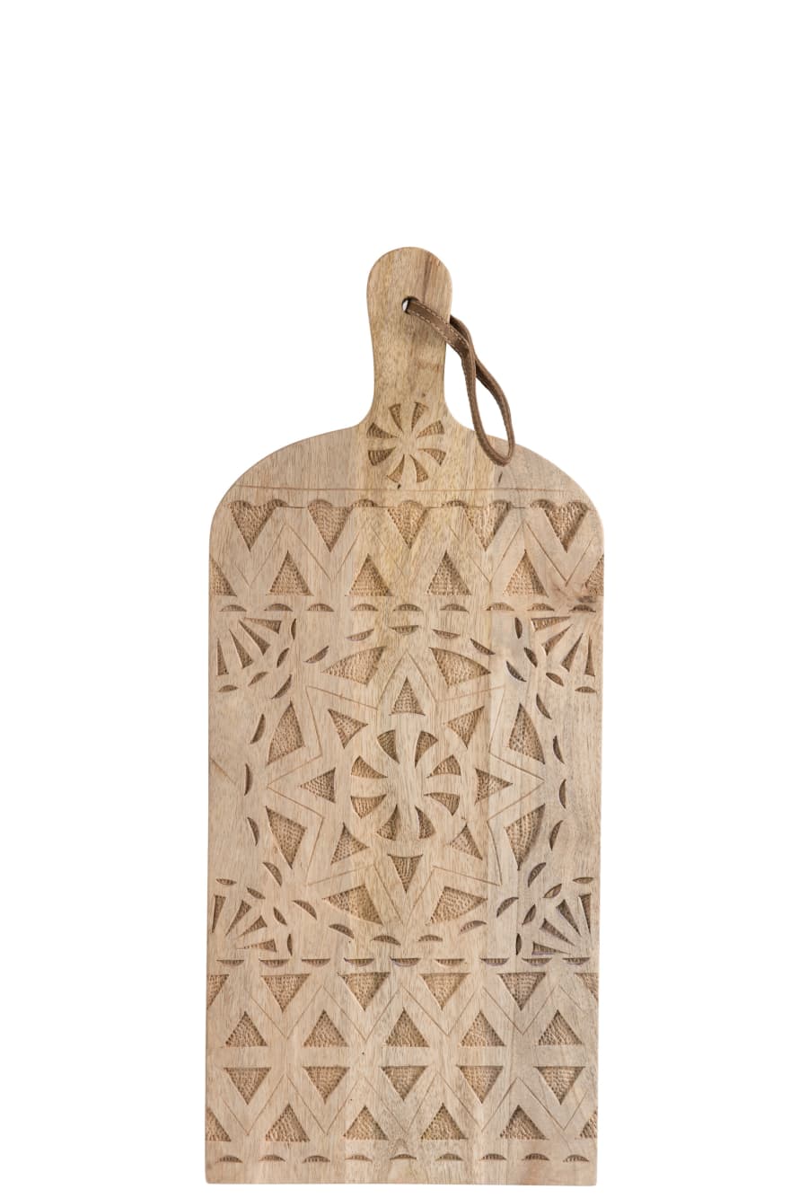 Jolipa Natural Wood Rectangular Ethnic Cutting Board