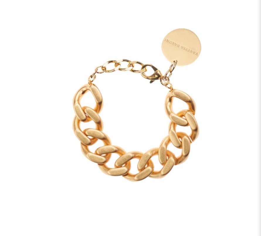 Vanessa Baroni Flat Chain Bracelet Gold Vinta