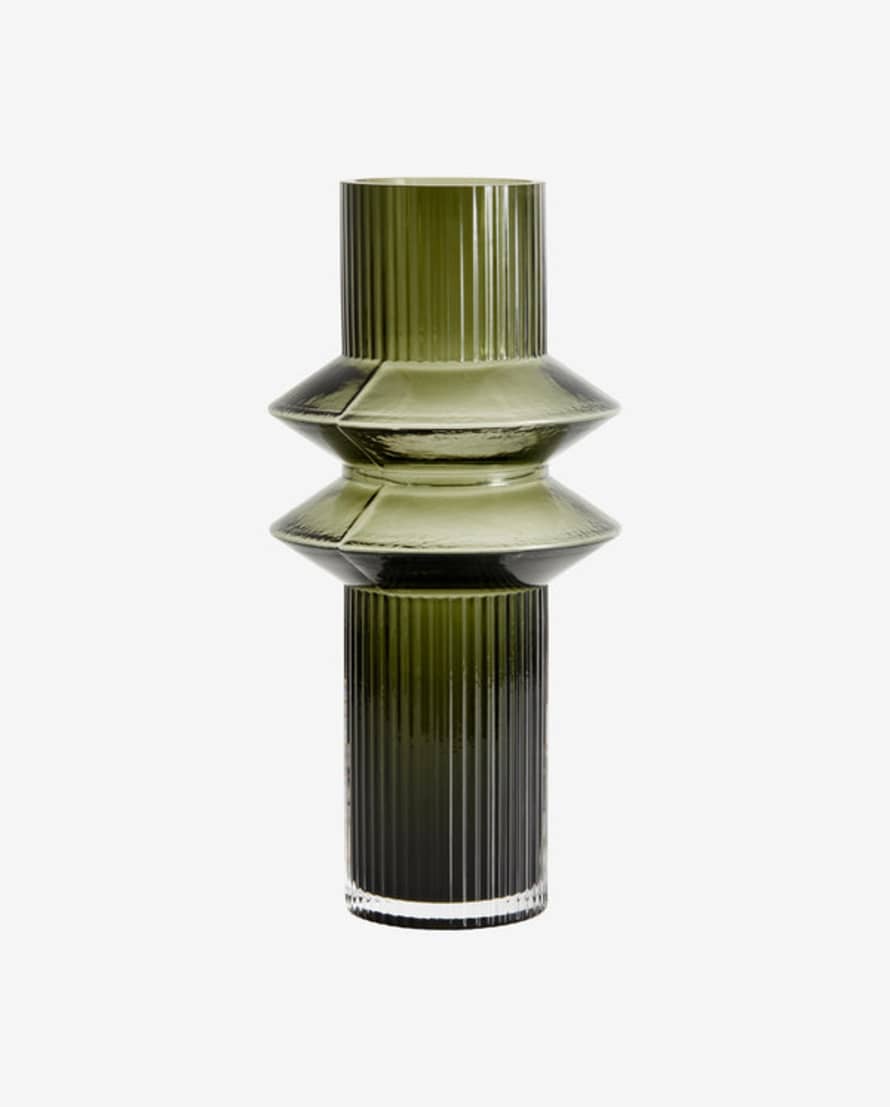 Nordal Vase Rilla, glass, clear green