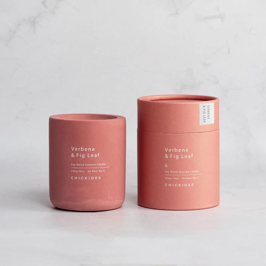 Chickidee Verbena & Fig Leaf Concrete Candle - Chickidee