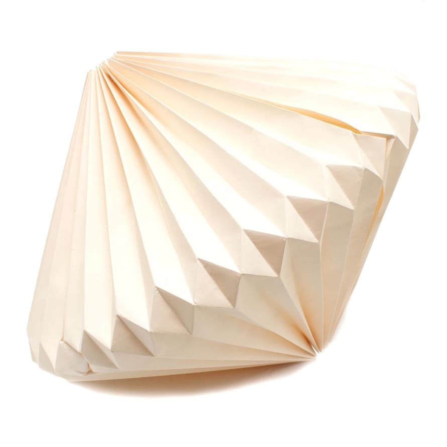 AARVEN Indian Hand-folded Paper Diamond Light Shade - Natural Calico
