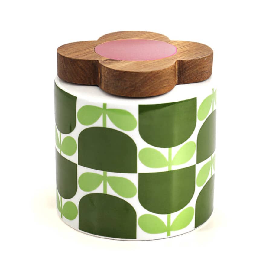 Orla Kiely Block Flower Basil Ceramic Storage Jar