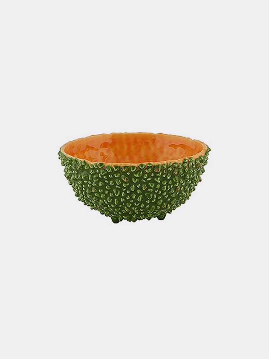 Bordallo Pinheiro Amazonia Green and Orange Ceramic Bowl 16,5cm