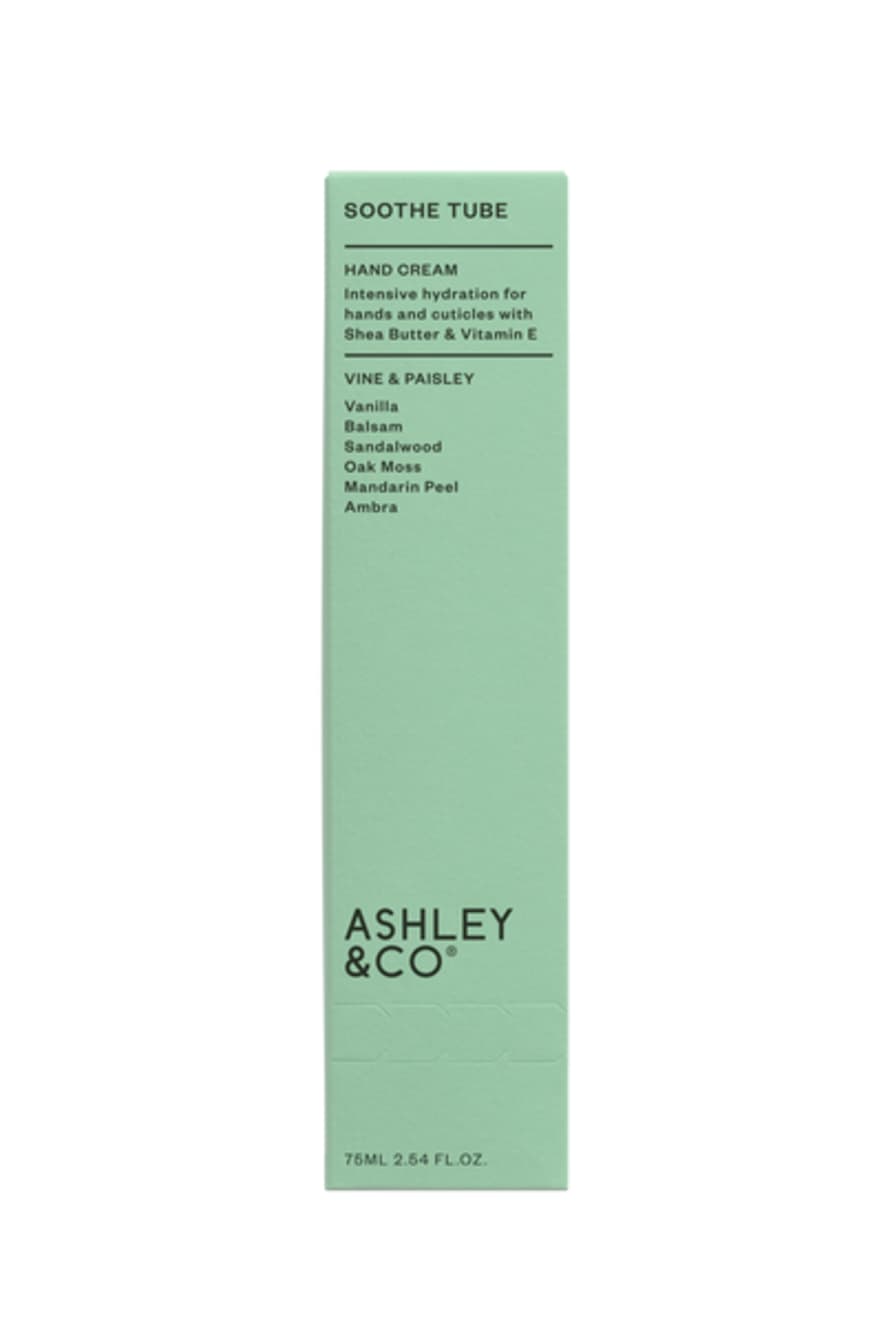 Ashley & Co Vine & Paisley Soothe Tube, Hand Cream 