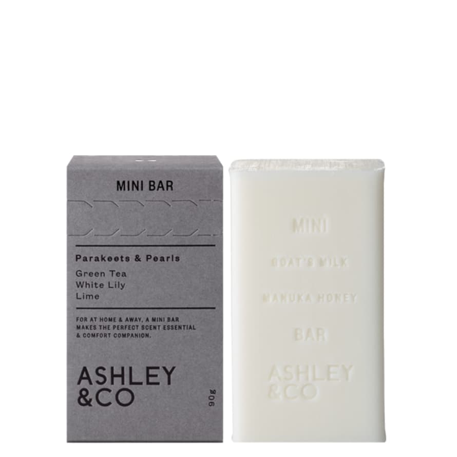 Ashley & Co Parakeets & Pearls Mini Bar, Cleansing Soap Bar 