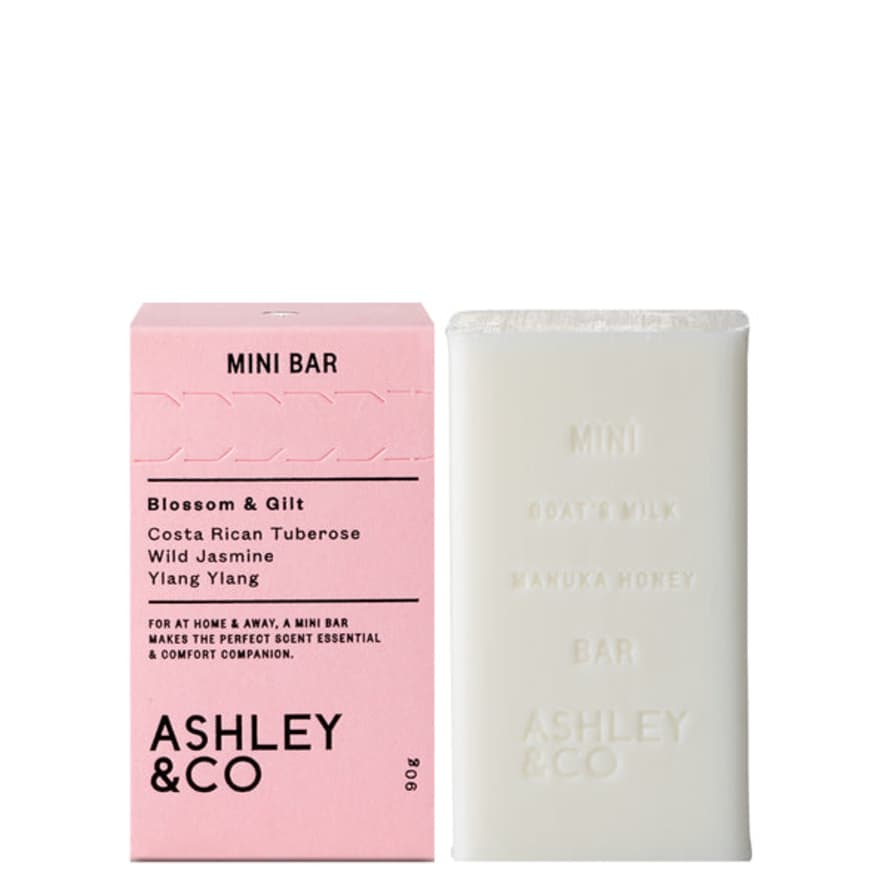 Ashley & Co 90g Blossom and Gilt Mini Cleansing Soap Bar 