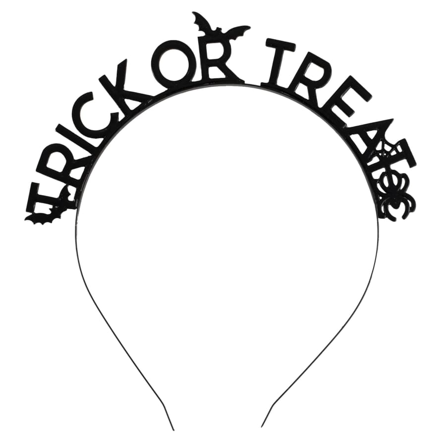Ginger Ray Black Metal Trick or Treat Halloween Headband