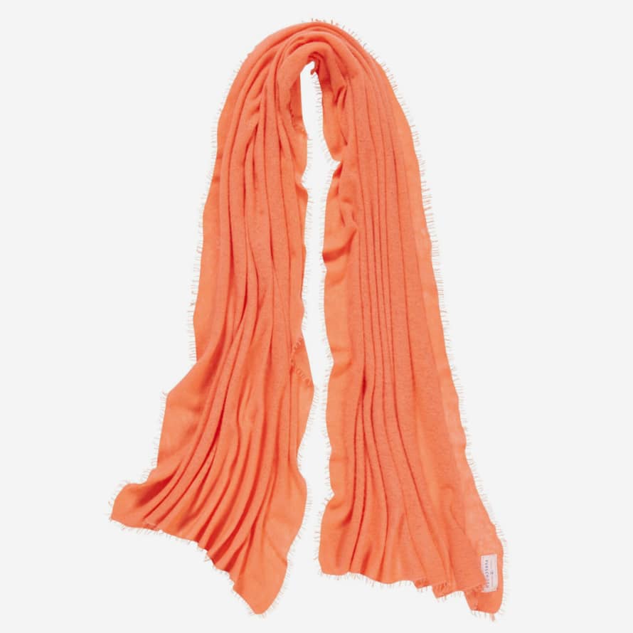 Pur Schoen Hand Felted Cashmere Soft Scarf - Apricot + Gift