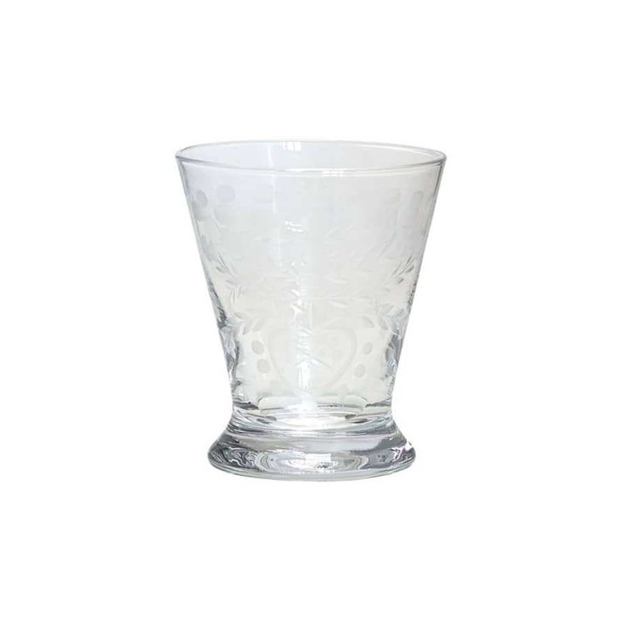 Green Gate Carved Clear Glass Vase - Set 6