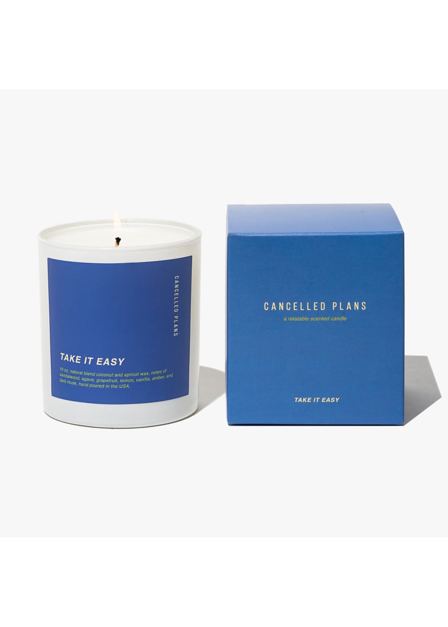 Cancelled Plans Take It Easy Candle