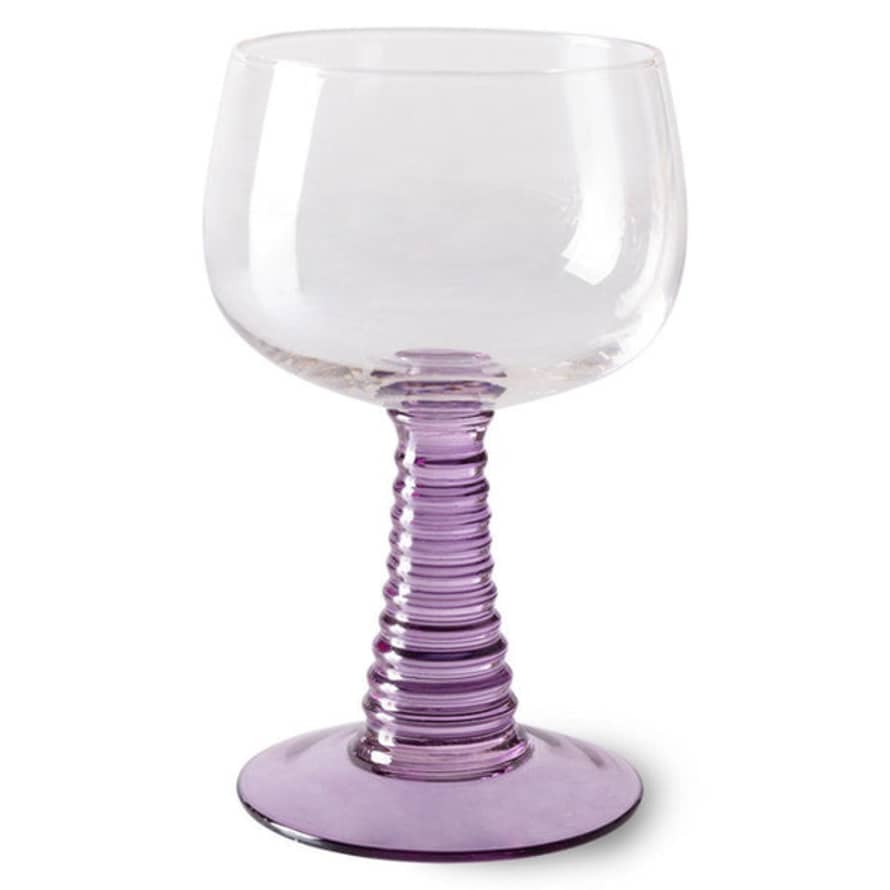 HKliving Swirl Wine Glass High Purple