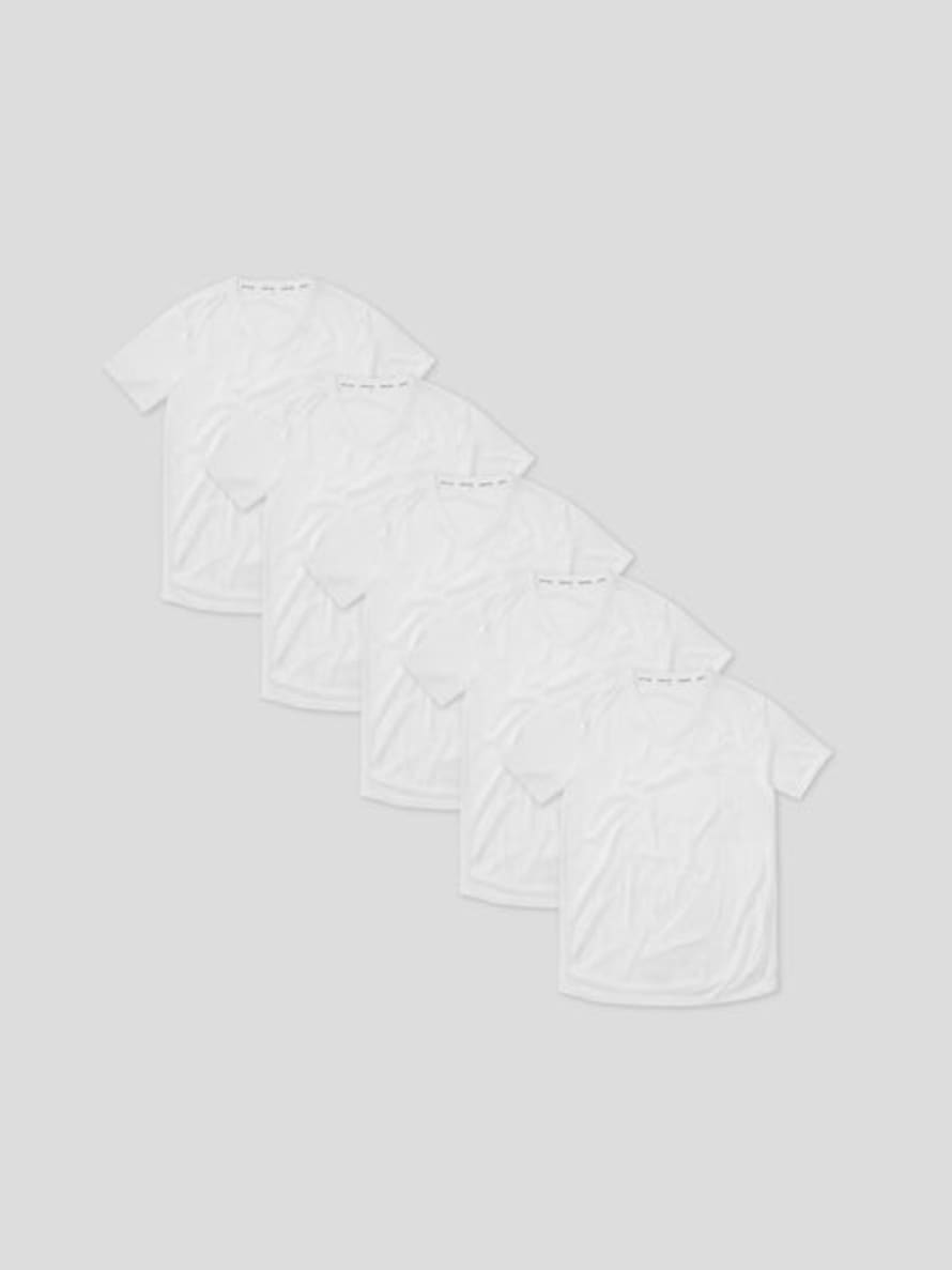 Hamilton + Hare Undershirt V-neck 5 Pack - White
