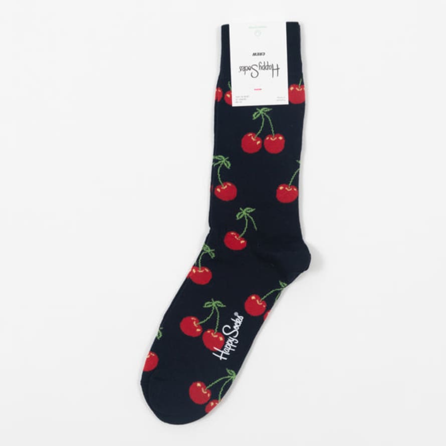 Happy Socks  Navy Cherry Socks