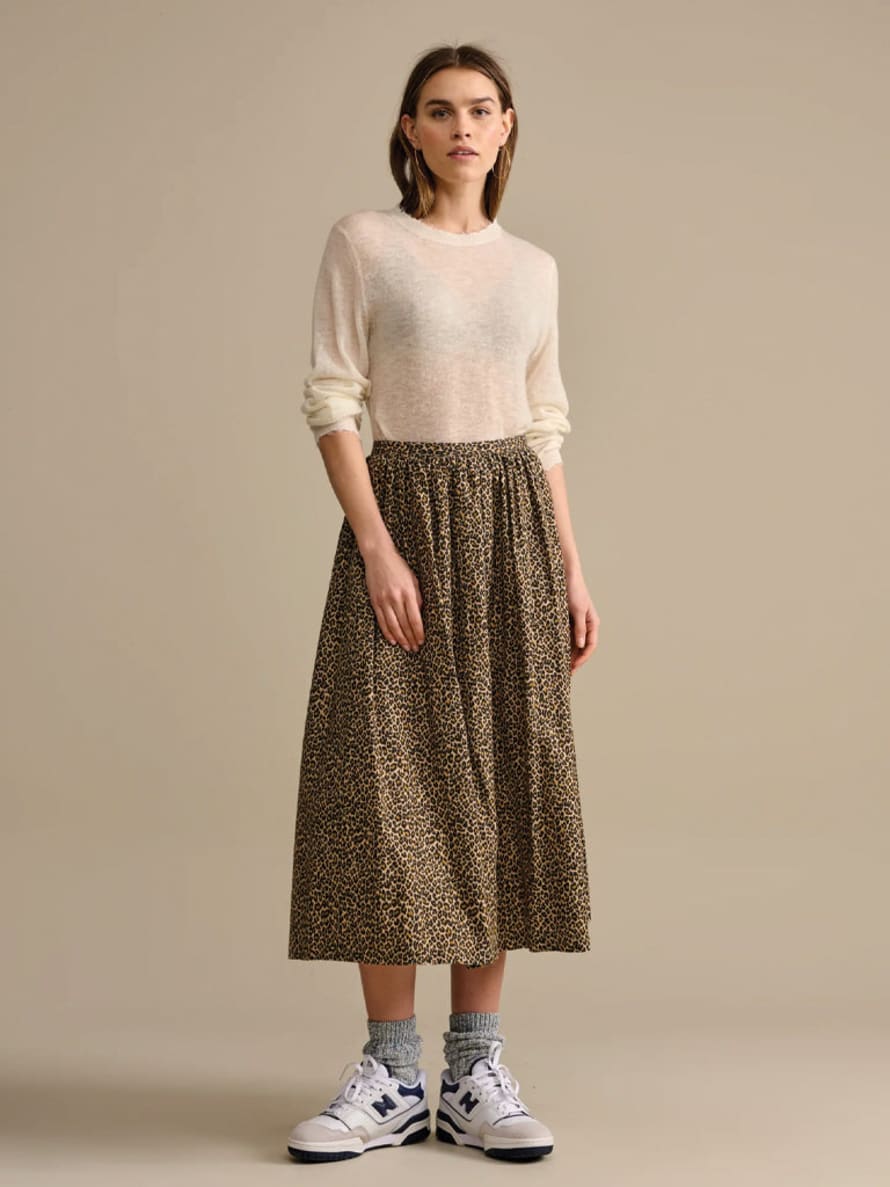 Bellerose Theresa Floral Skirt In Leopard
