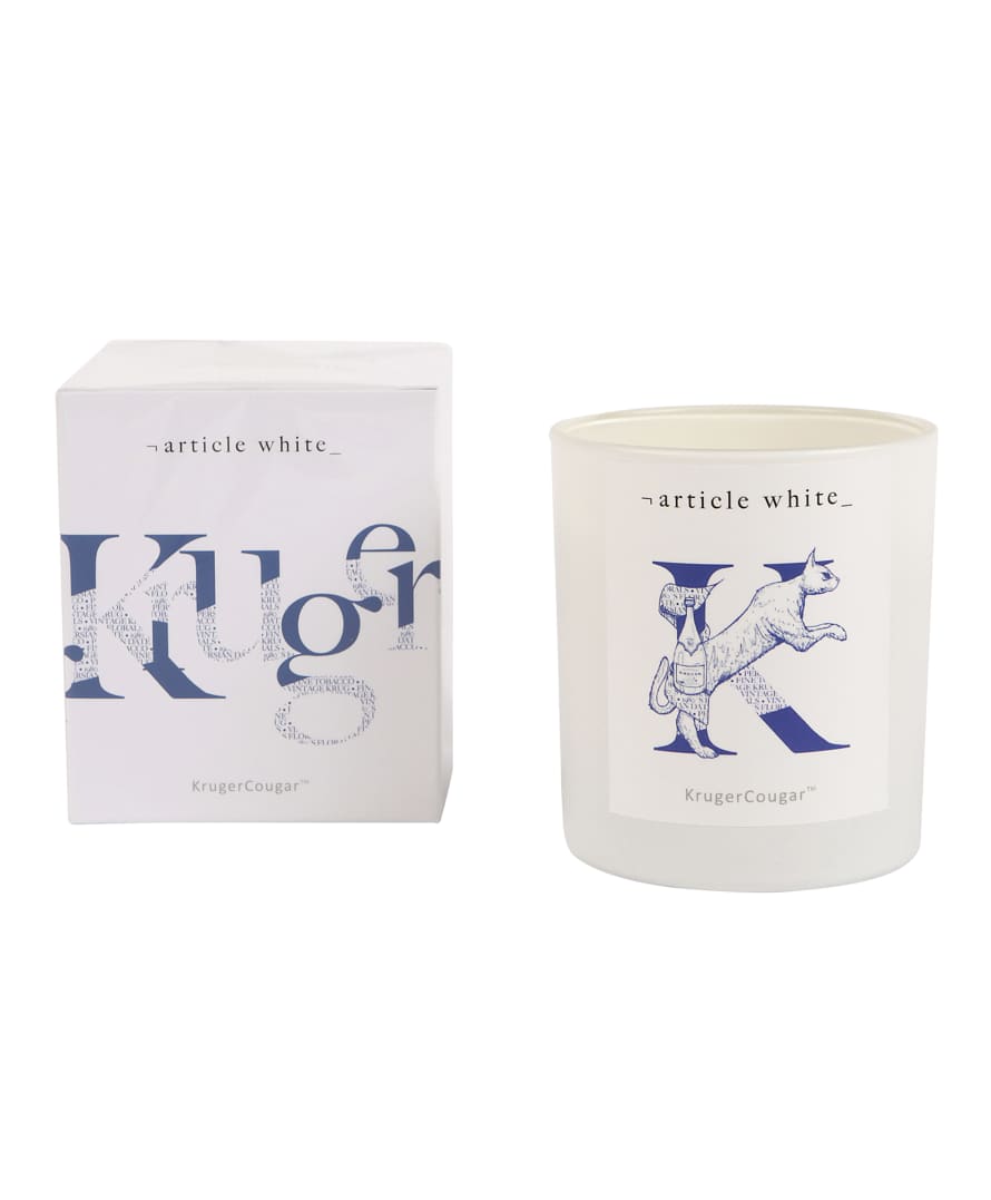 Article White Kruger Cougar 2 Wick Candle