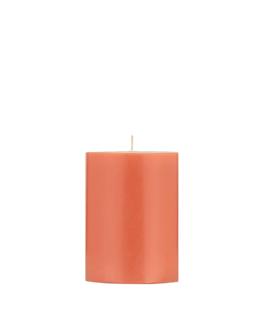 British Colour Standard Eco Pillar Candle Rust 10cm