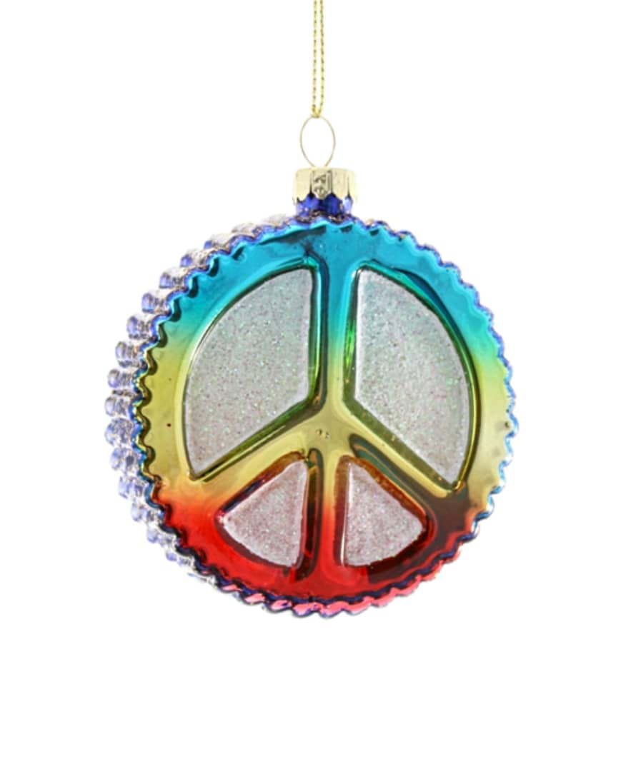 Cody Foster & Co Rainbow Peace Sign Ornament