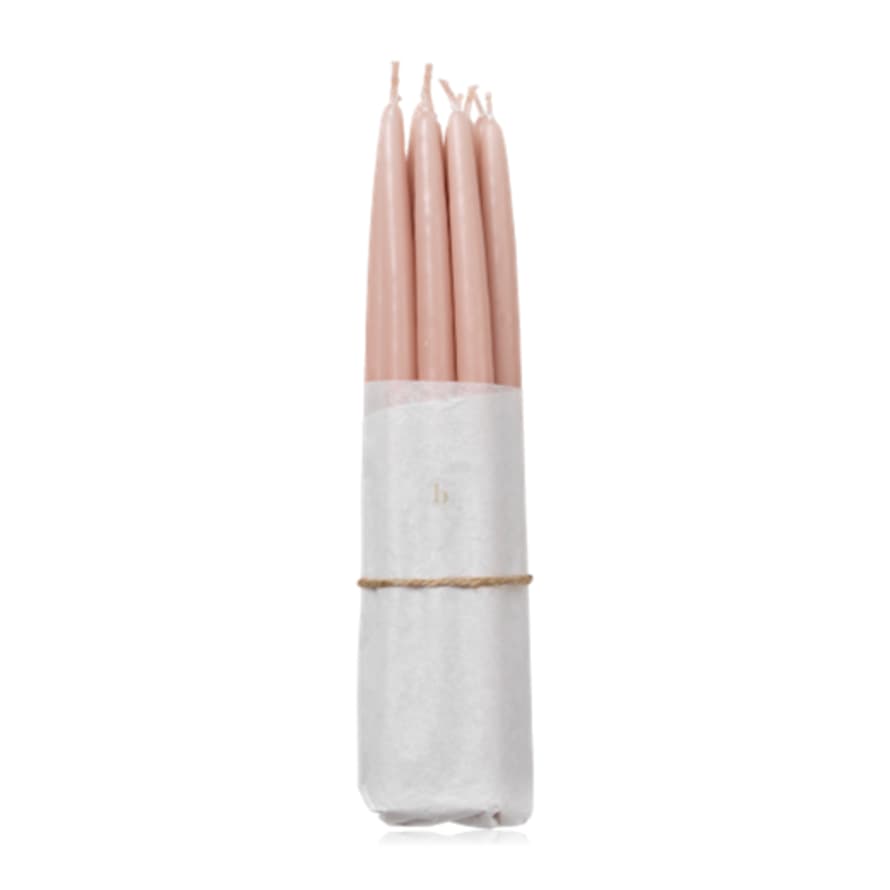 Broste Copenhagen Set of 10 Hand Dipped Tapers 12mm Apricot Cream