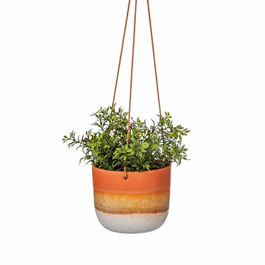 Sass & Belle  Mojave Glaze Hanging Planter - Terracotta