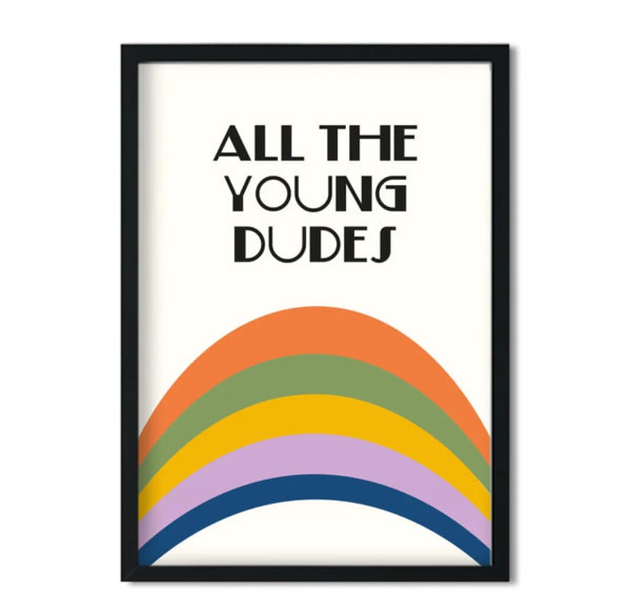 Hey Ho & Co All The Young Dudes Retro Nursery Giclée Retro A3 Print