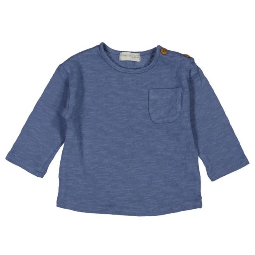 Bean's Barcelona T-shirt In Cotone Con Tasca - Ink Blue