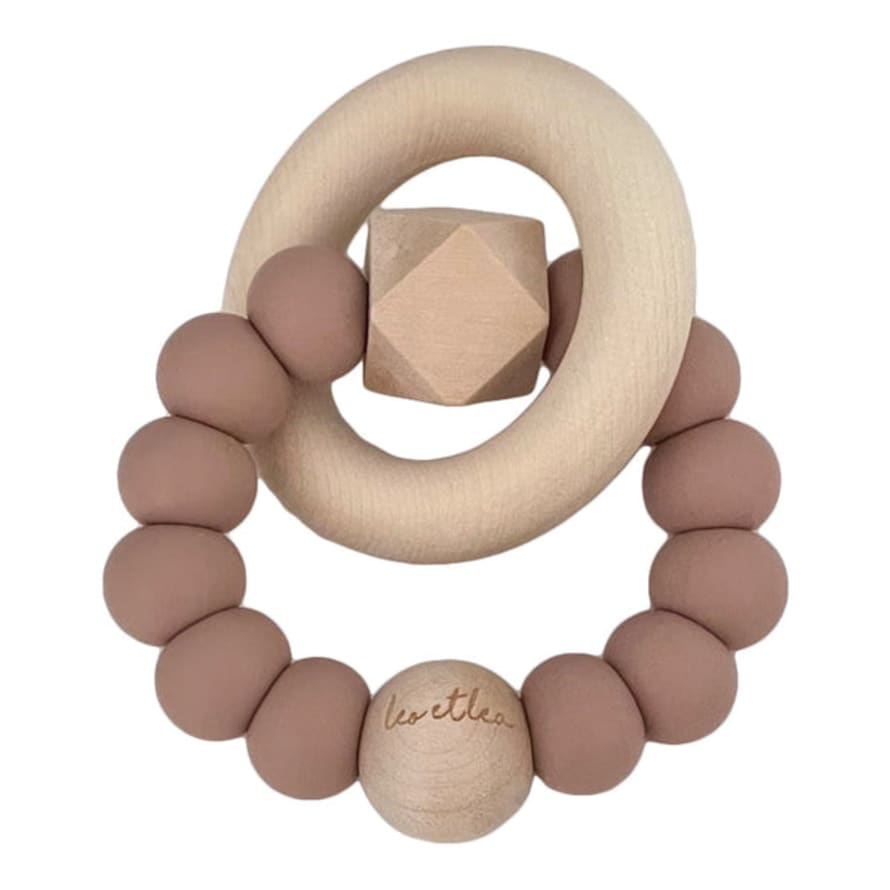 familystore little jeanne Hexa Baby Teether, Rosewood