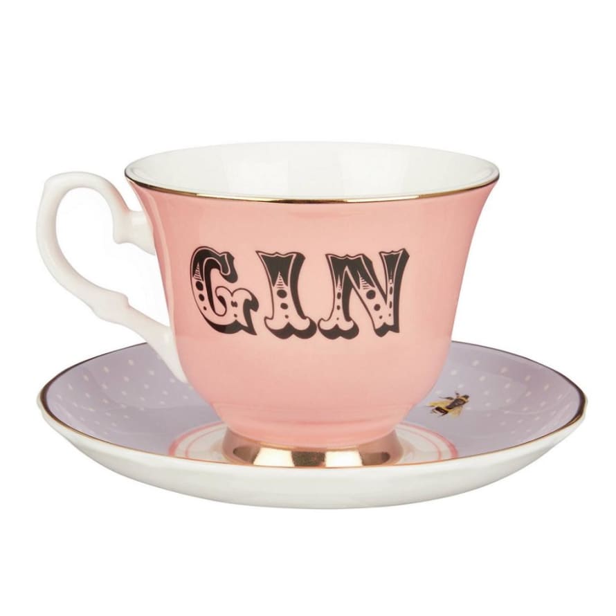 Yvonne Ellen 250ml Cup and Saucer Gin + Gift Box