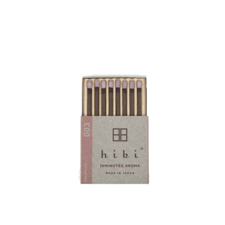 HiBi Geranium Incense Matches