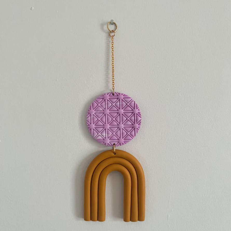 fison zair Disk Arch Mini Wall Hanging - Mustard