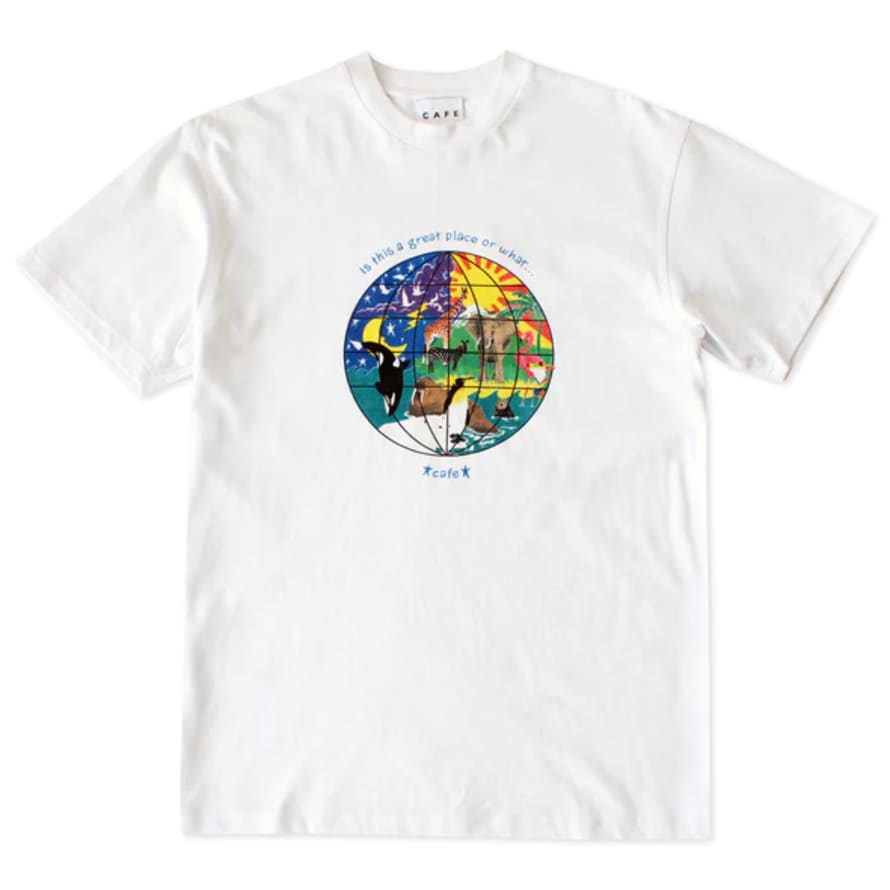 Skateboard Cafe Great Place T-Shirt - White