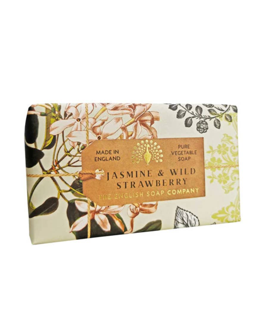 The English soap company Jasmine & Wild Strawberry Anniversary Soap