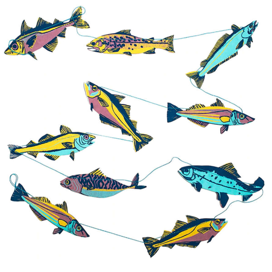 East End Press Fish Paper Decoration Garland
