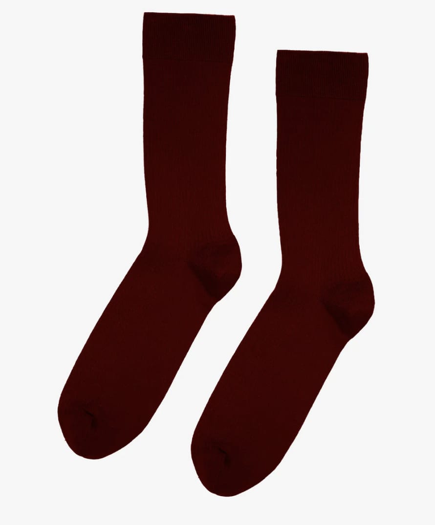 Colorful Standard CS6003 Merino Wool Blend Socks Oxblood Red