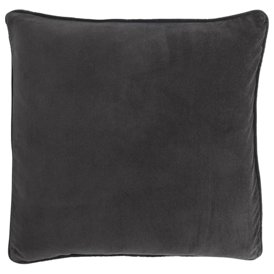 Bungalow DK Dark Grey Velvet Cushion 50x50cm