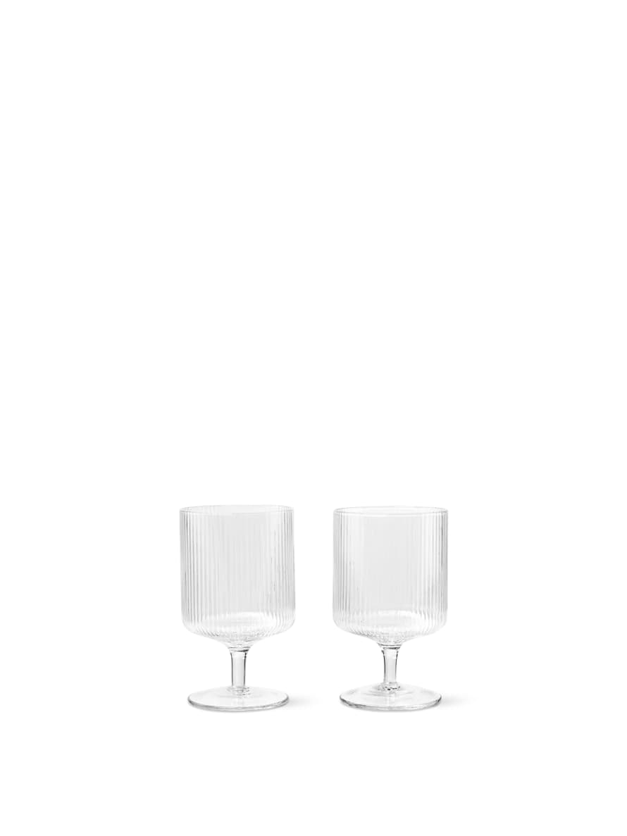 Ferm Living Set of 2 Ripple Wine Glasses
