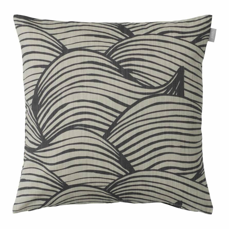 Spira of Sweden Grey Wave Cushion Cover