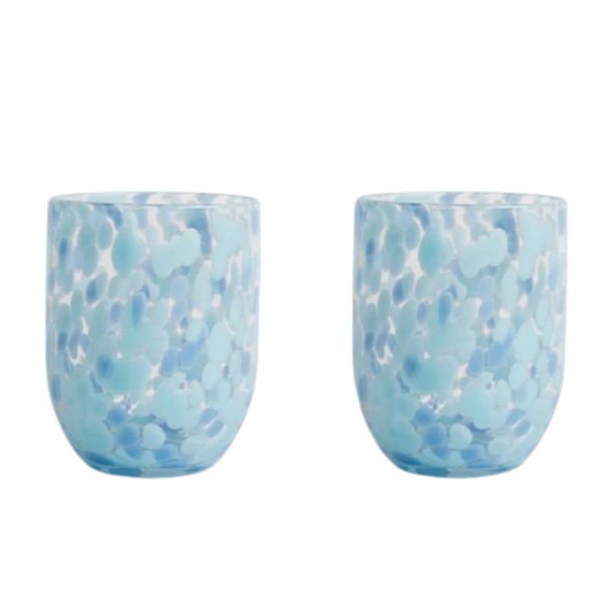 ByOn Water Glass Messy - Set of 2 Blue