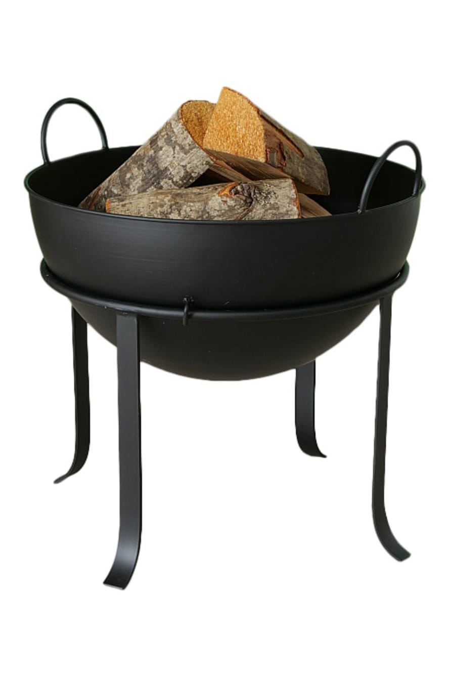 Ib Laursen Brazier W Firewood Grid And Stand Fire Pit