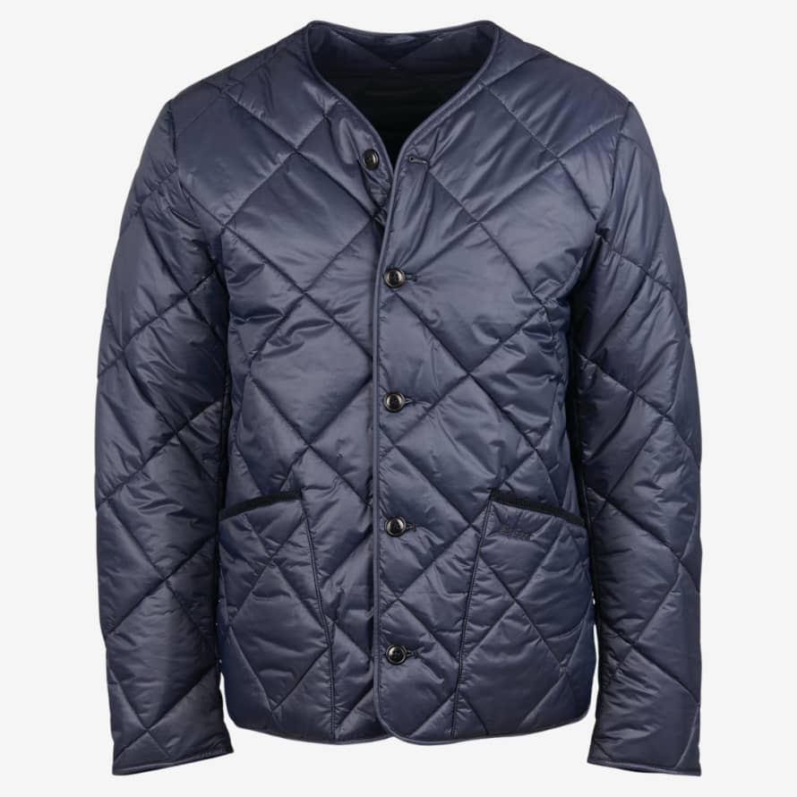 Barbour Liddesdale Quilted Cardigan Jacket - Navy