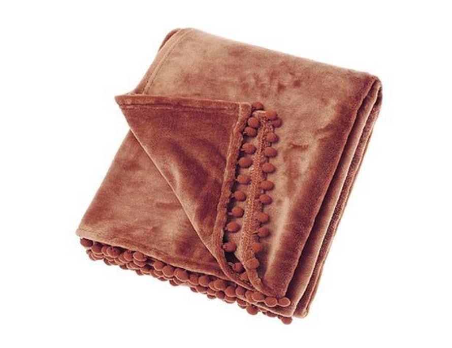 Waltons of Yorkshire Cashmere Touch Soft Throw In Nutmeg