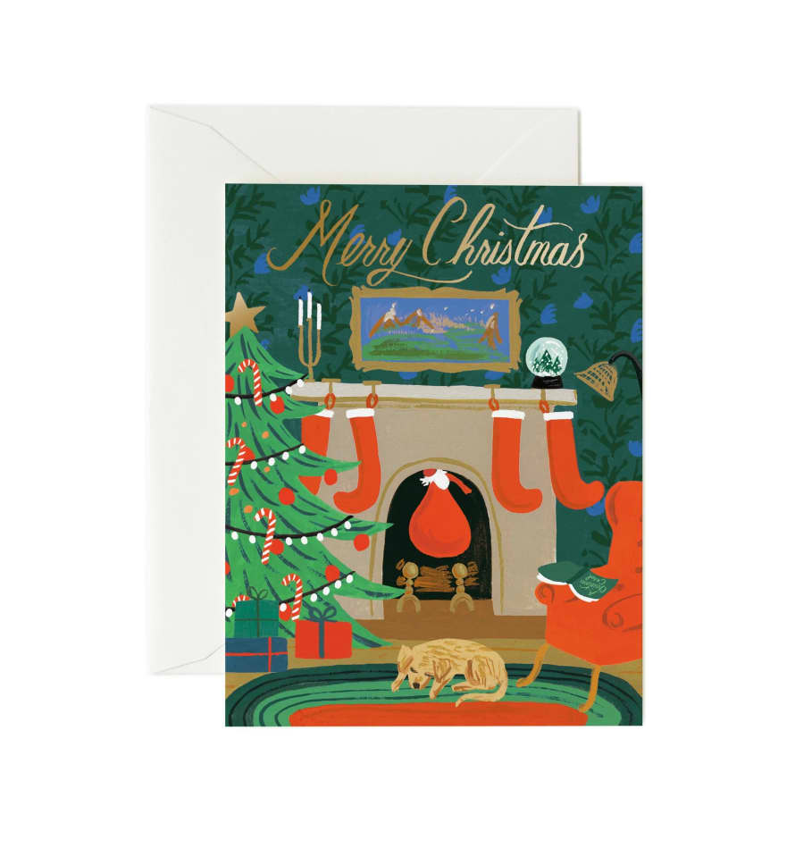 Rifle Paper Co. Christmas Eve Scene Christmas Card Box - 8 Cards
