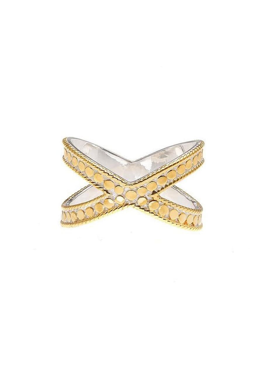 Anna Beck Classic Cross Ring In Gold 6460r